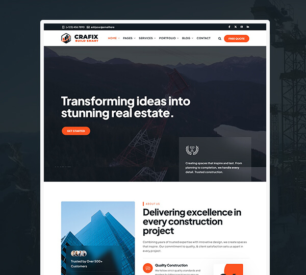 Real Estate & Construction WordPress Theme